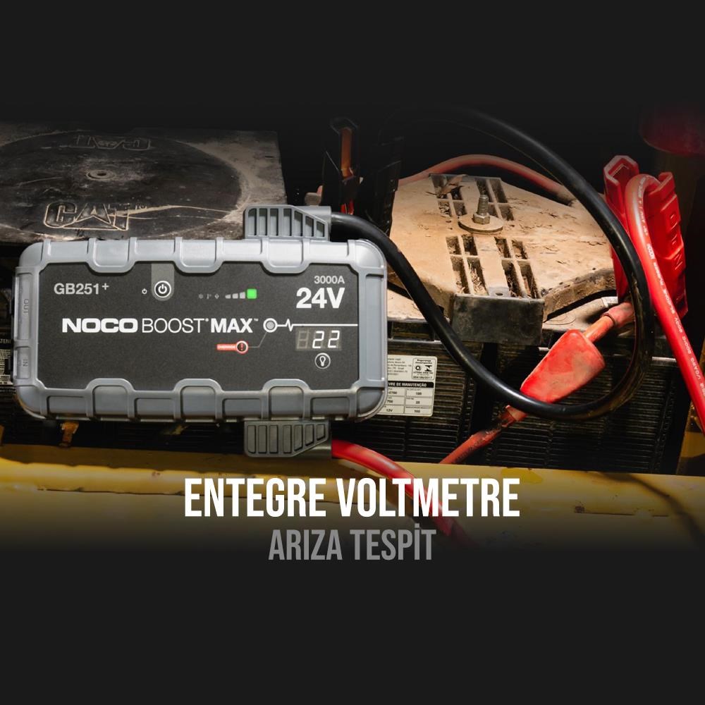 NOCONOCO Genius GB251 24V 3000Amp Ultrasafe Lityum Akü Takviye + Powerbank + Led LambaGB251