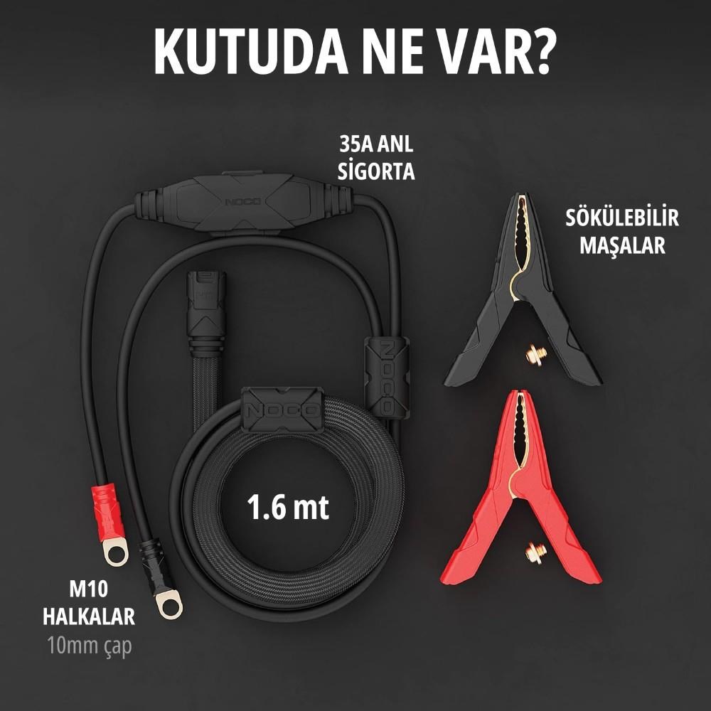 NOCONOCO GPA002 GENIUSPRO25 İçin Maşalı Akü Bağlantı KablosuGPA002
