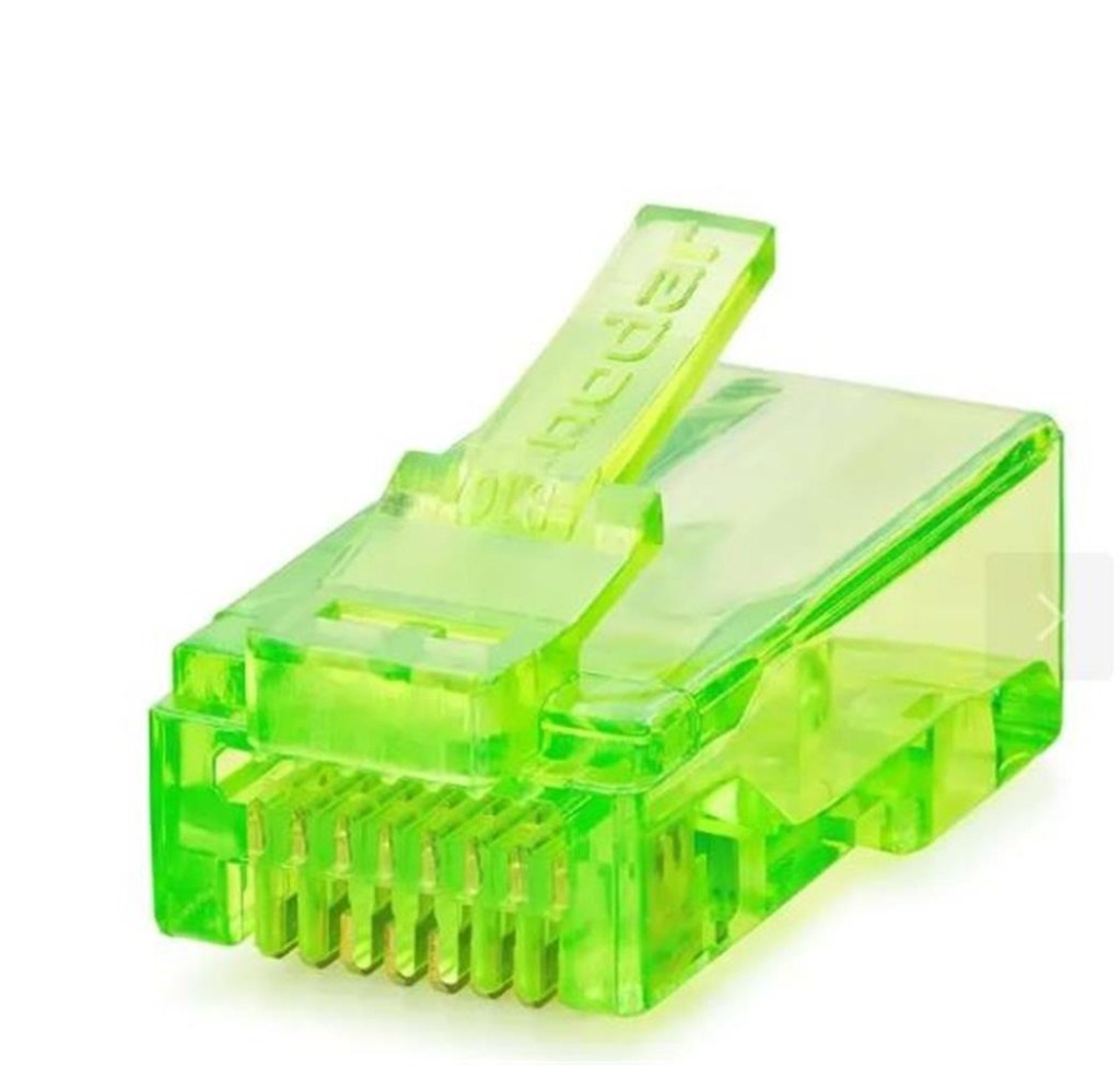 HADRONNODAR ND2401 CAT6 EZ RJ45 Konnektör 100 Adet Plastik Kutu - Yeşil8684886024019