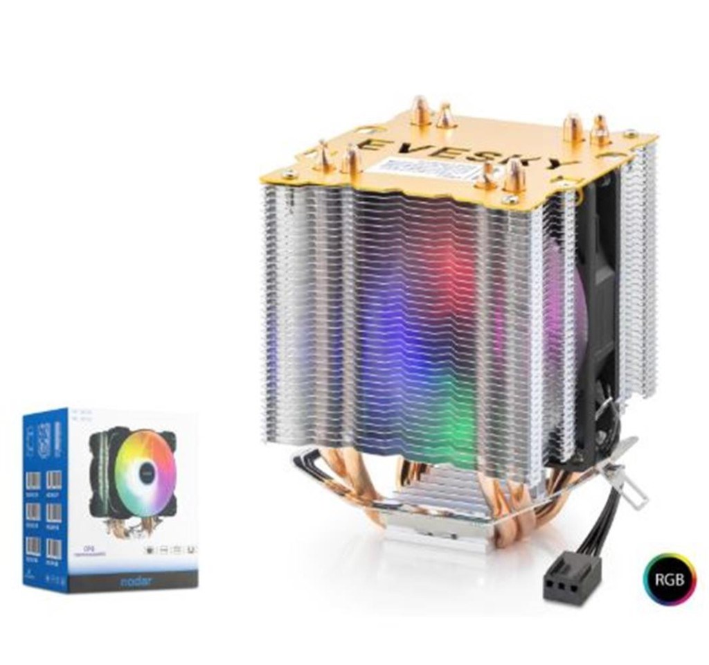 NODARNODAR ND2604 CPU Kule Tipi İşlemci Soğutucu Çift Fanlı 90 mm RGB Siyah8684886026044
