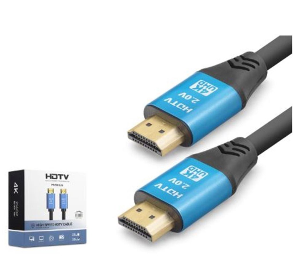 HADRONNODAR ND4057 HDMI 2.0 Kablo 4K 60 Hz OD 8.0 mm 30 m Siyah Mavi8684886040576