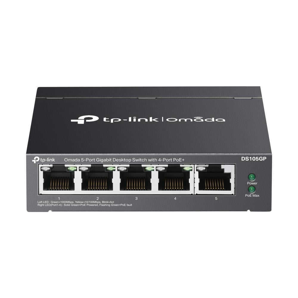 TP-LINKOmada Tp-Link DS105GP 5 Port 10-100-1000 Poe+ Switch Çelik Kasa Rack Mount4895252507706