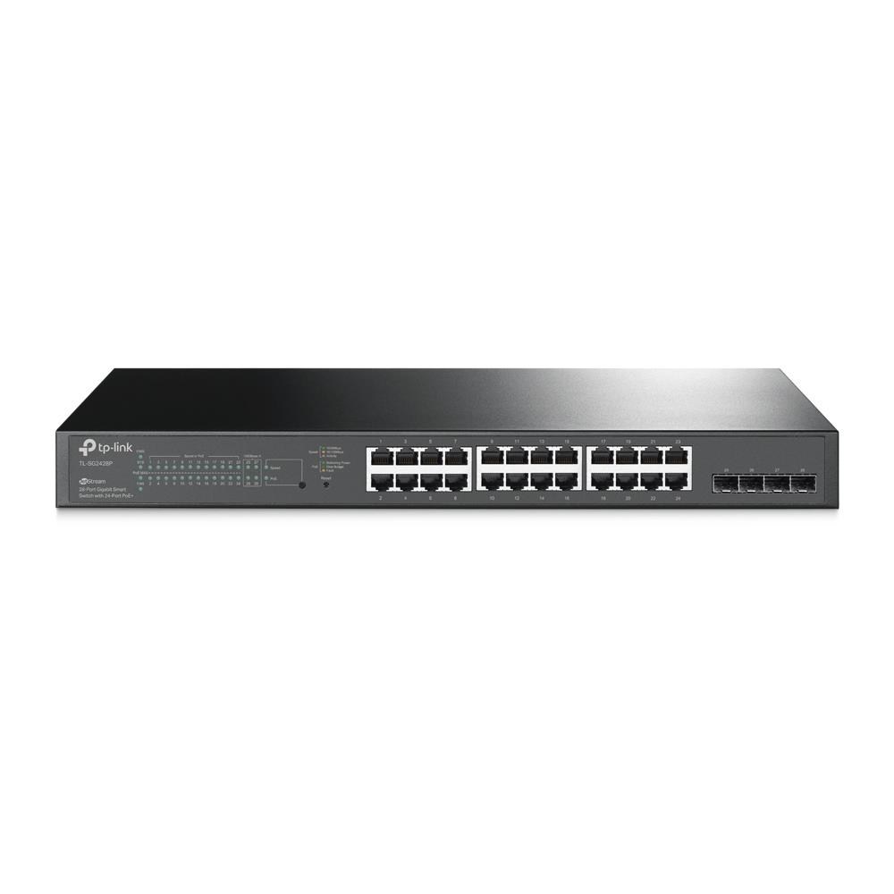 TP-LINKOmada Tp-Link TL-SG2428P 24 Port 10-100-1000 Poe+ Switch 4 Port SFP Çelik Kasa Rack Mount6935364030650