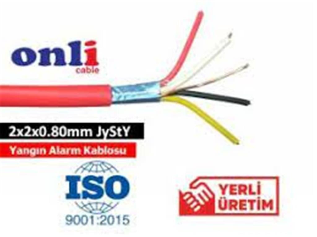 ONLİOnli 2x2x0,80mm J-Y(st)Y...Lg CCA 100 metre Yangın Alarm Kablosu8683835190485