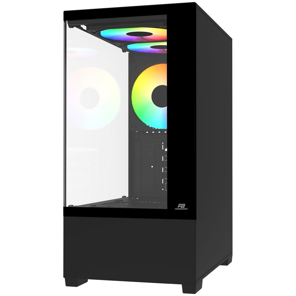 POWER BOOSTPowerBoost PB-M5001B 500w 3-12cm Rainbow Fanlı USB 3.0 Seaview M-ATX Gaming Siyah Kasa8682016345751