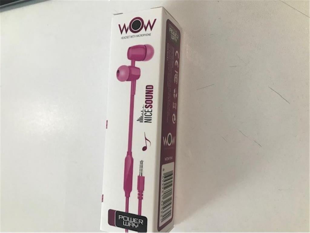 POWERWAYPowerway WOW Pink Kulak İçi Mikrofonlu Ses Kontrolli Kulaklık8699931325331