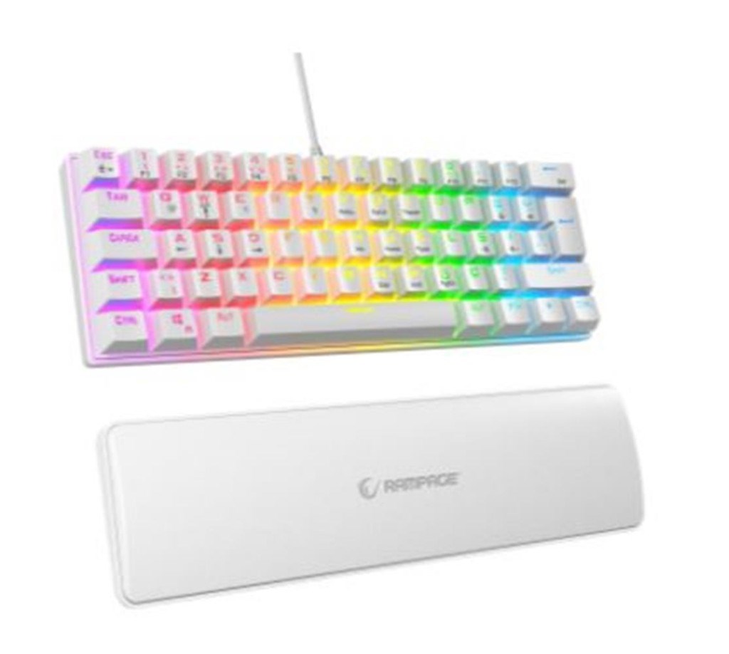 RAMPAGERampage ALLY K11 Beyaz Rainbow Q Gaming Oyuncu Klavye Bilek Destekli Blue Switch8680096126321