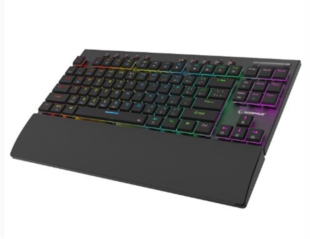 RAMPAGERampage BERU Siyah 2.4G + BT Wireless RED SWITCH Mekanik Gaming Oyuncu Klavye Slim RGB8680096146626