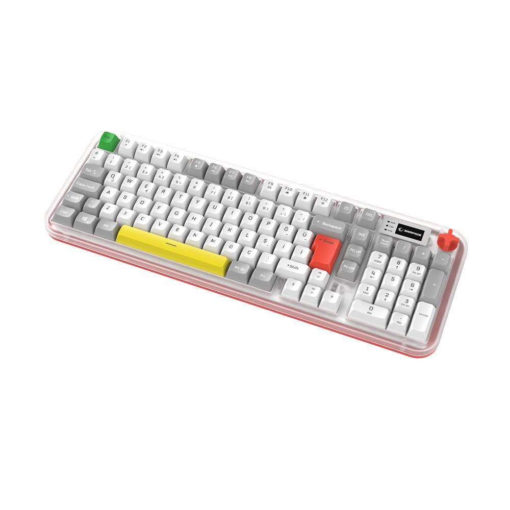 RAMPAGERampage Reflect 99 Sessiz Beyaz - Gri RGB Q Membrane Oyuncu Klavyesi8680096151088
