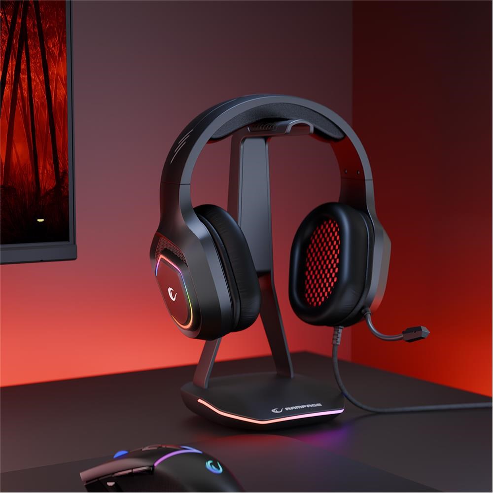 RAMPAGERampage RM-K90 VECTOR Siyah RGB Led Type-C Gaming Mikrofonlu Oyuncu Kulaklığı8680096134104
