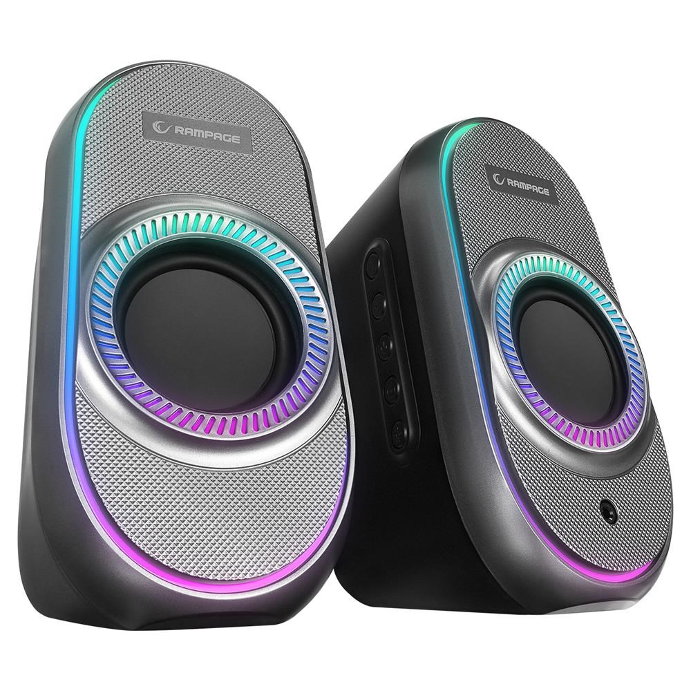 RAMPAGERampage RMS-X3 2.0 6W Bluetooth Özellikli Siyah Multimedia RGB Işıklı Gaming USB Speaker8680096126727
