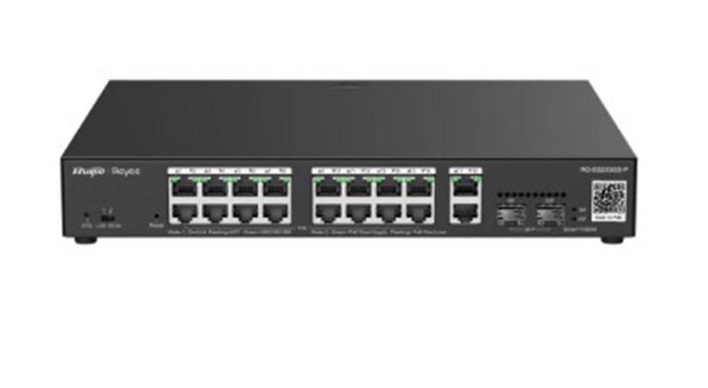 RUIJIE REYEEReyee RG-ES220GS-LP 20 Portlu 10-100-1000 Yönetilebilir 2SFP 2 Gigabit RJ45 Uplink 16Port PoE+(130W)6976915007530