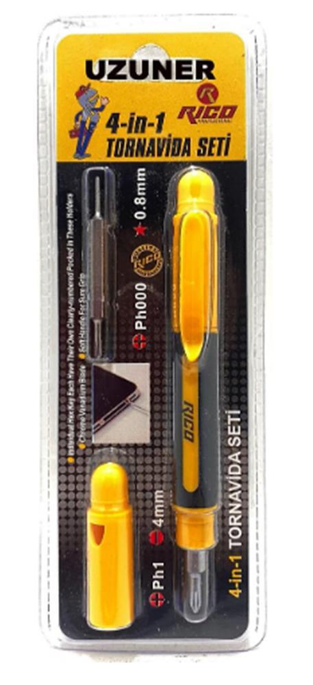 RICORıco 003-Rc0040 4İn1  Telefoncu Tornavida Seti8694862200405