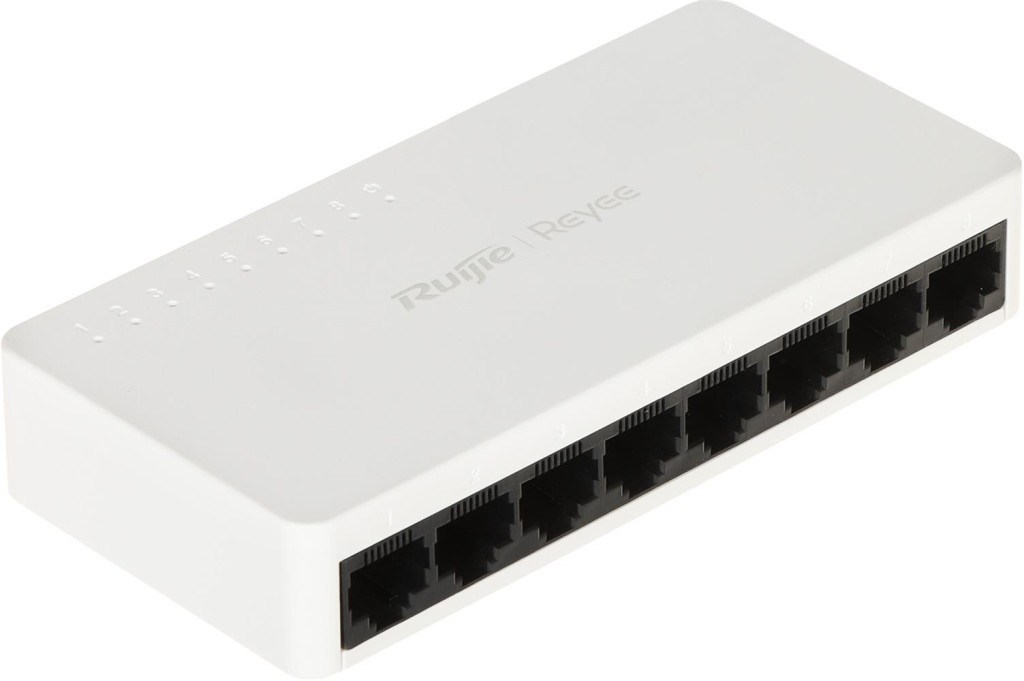 RUIJIE REYEERuijie Reyee RG-ES08F 8 Portlu, 10-100 Fast Ethernet Tak Çalıştır Switch Plastik Kasa6971693279025