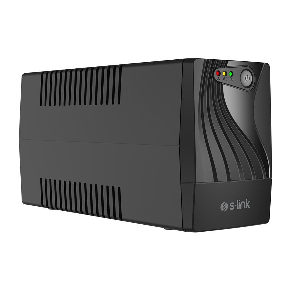 S-LİNKS-link MIGHT U80 800VA UPS 12V9Ah-1 480W Siyah Line-Interactive Kesintisiz UPS Güç Kaynağı8680096130212