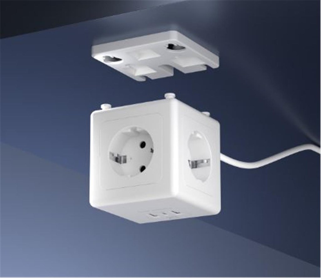 S-LinkS-link PRZ04 4 Soketli 2 USB 1 Type-C PD20 2M 306 Joule Tam Bakır Küp Beyaz Akım Korumalı Priz8680096150951