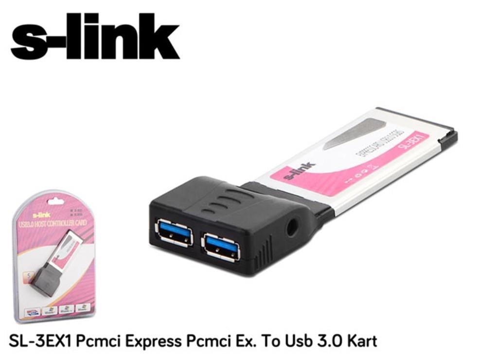 S-LİNKS-link SL-3EX1 Pcmci Express Pcmci Ex. To Usb3.0 Kart8697671453765