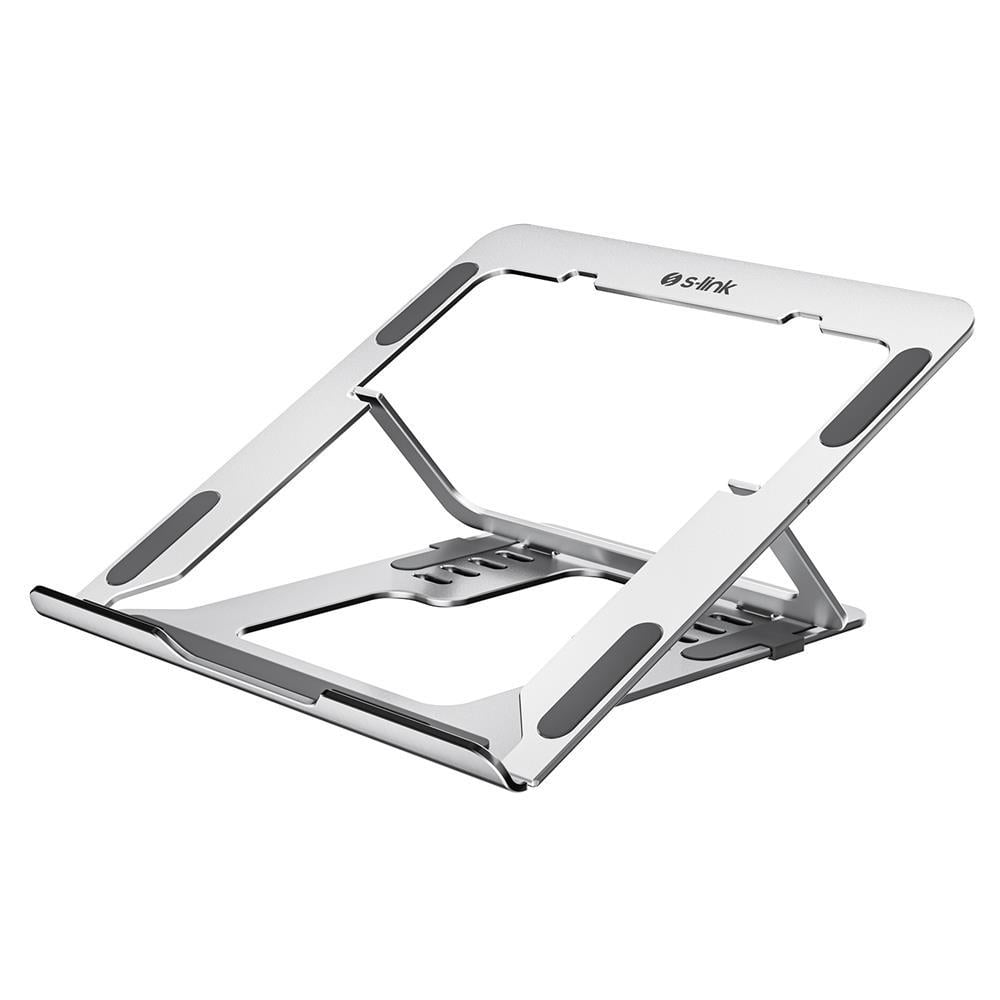 S-LİNKS-link SL-AL11 Gümüş 6 Açılı Katlanabilir Alüminyum Laptop Stand8680096145681