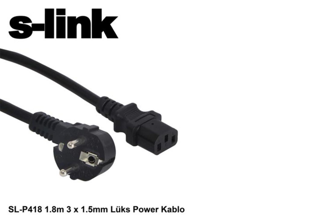 S-LinkS-link SL-P175 1.5m  0.75mm Lüks Power Kablo8697671421214
