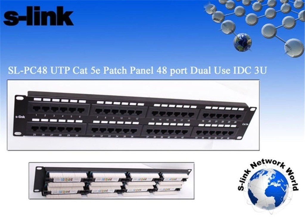S-LinkS-link  SL-PC48 48 Port Cat5 Utp Patch Panel8680096005626