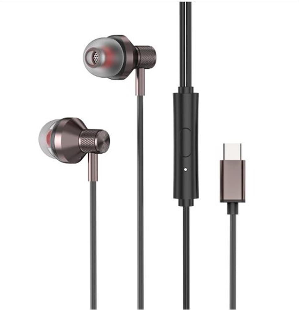 S-LİNKS-link SL-TPK03 TypeC Telefon Uyumlu Metal Siyah Kulak İçi Mikrofonlu Kulaklık8680096126987