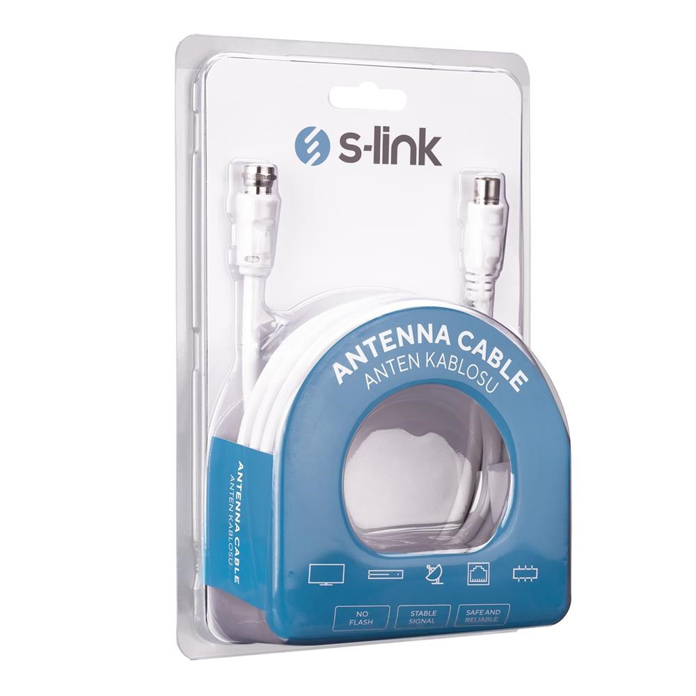 S-LinkS-link SLX-843 3m TV 9.5M To RG6 F-M Anten Kablosu8697671473350