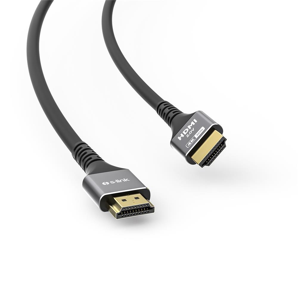 S-LİNKS-link SLX-HD4K40 19+1 HDMI to HDMI 40m Metal v2.0 4K (4096-2160) 30Hz Kablo8680096121159