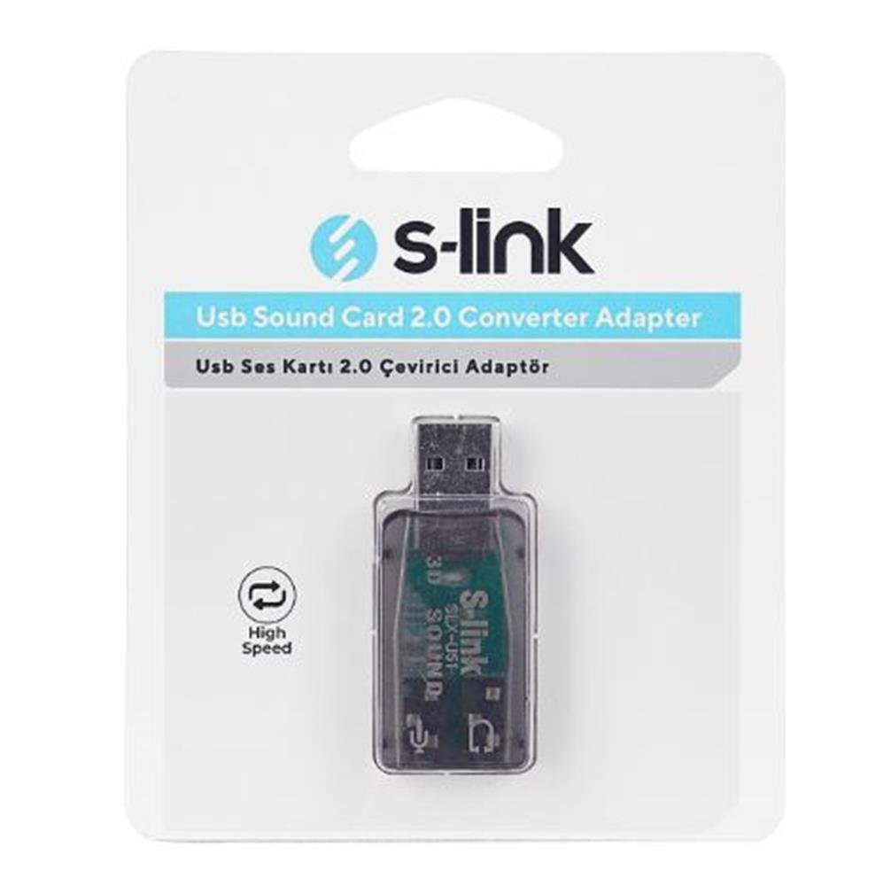 S-LİNKS-link SLX-U51 Usb Ses Kartı 2.0 Çevirici Adaptör8697671410874