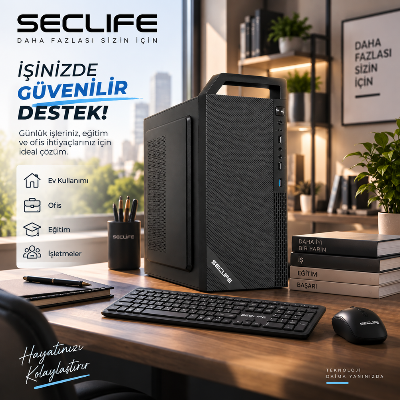 SECLIFESeclife SC-1220+ i5-12400F 8GB 256GB Nvme 2GB VGA 300W OEM PaketSC-1220+