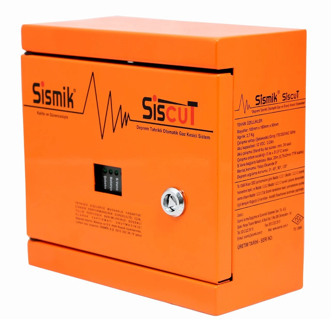 SismikSismik Siscut 2 Kontaklı Elektronik Deprem Sensörü 01.001.001.002.0401.001.001.002.04