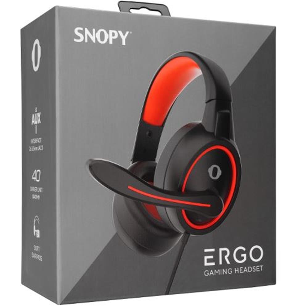 SNOPYSnopy SN-GX1 ERGO Siyah-kırmızı 3,5mm Gaming Oyuncu Mikrofonlu Kulaklık8680096102127