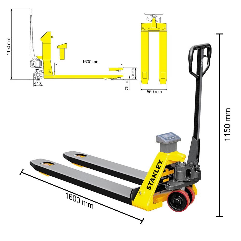 STANLEYStanley CPT20SCA 2 Ton Terazili Profesyonel TranspaletCPT20SCA