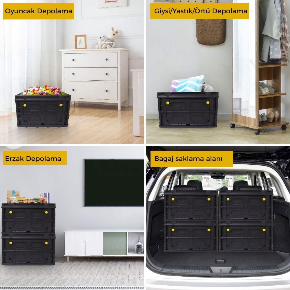 STANLEYSTANLEY FB533L 25Kg Katlanır Kapaklı Çok Amaçlı Taşıma SepetiFB533L