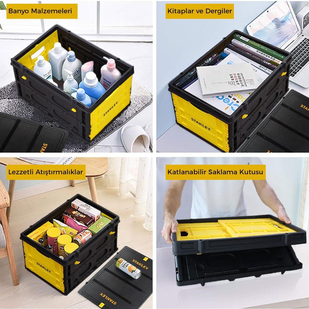 STANLEYSTANLEY FB533L 25Kg Katlanır Kapaklı Çok Amaçlı Taşıma SepetiFB533L