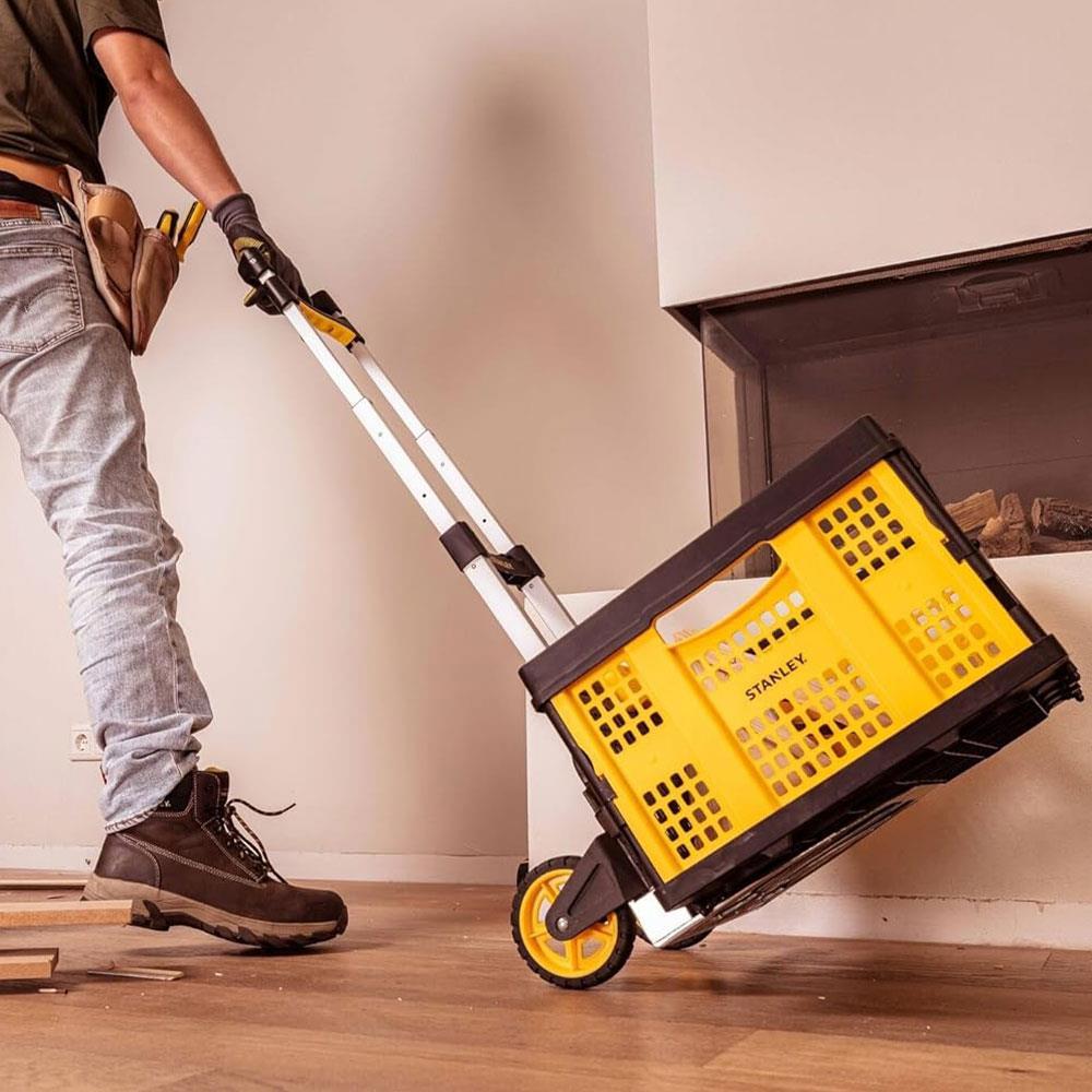 STANLEYStanley FT509 70Kg Katlanır Alüminyum El Arabası + FT505 25Kg Katlanır Çok Amaçlı Taşıma SepetiFT509