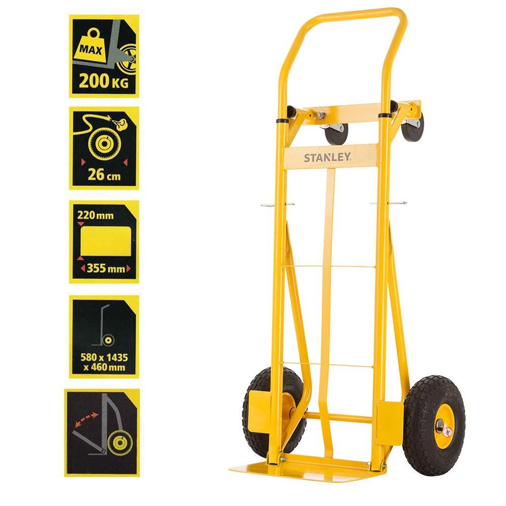 STANLEYStanley MT520 150/200Kg Endüstriyel Çok Fonksiyonlu El ArabasıMT520