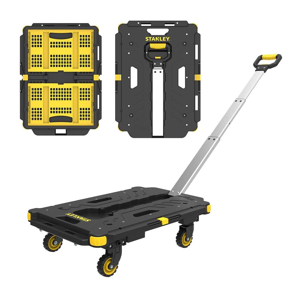 STANLEYSTANLEY PC532B 137kg 62x45cm Dört Tekerli Çekme Kollu Yük ve Paket Taşıma Arabası + FT505 Çok Amaçlı Taşıma SepetiPC532B