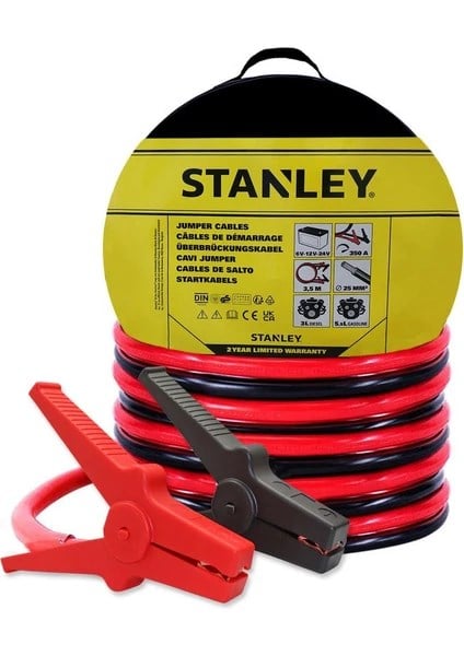 STANLEYSTANLEY SXA15 6V/12V/24V 350Amper 3,5Metre 25mm² Akü Takviye KablosuSXA15