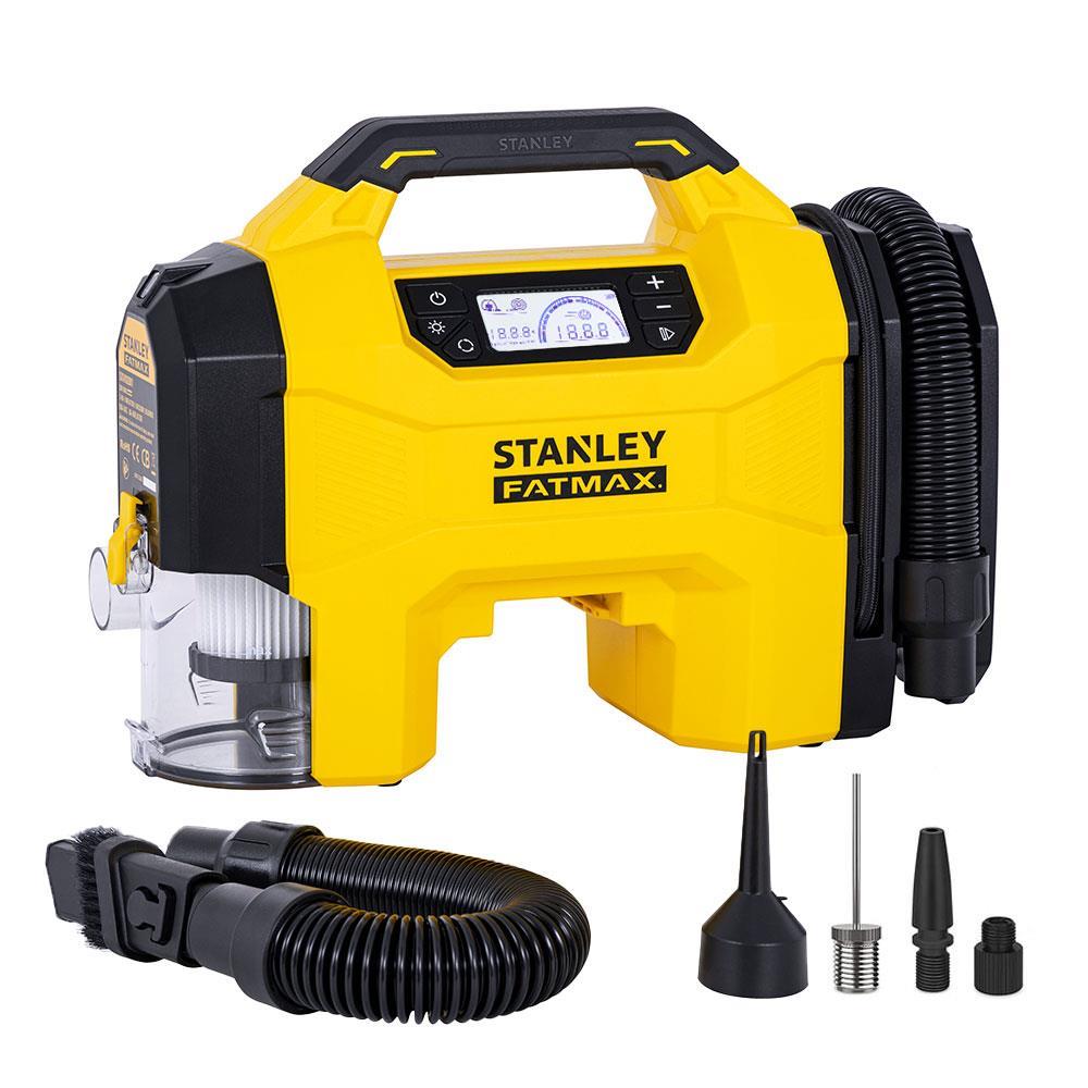 STANLEYSTANLEY SXVI02001 12V/18V 160 PSI Dijital Göstergeli Lastik&Yatak Şişirme+Araç Süpürgesi (Akü Dahil Değildir) SXVI02001SXVI02001