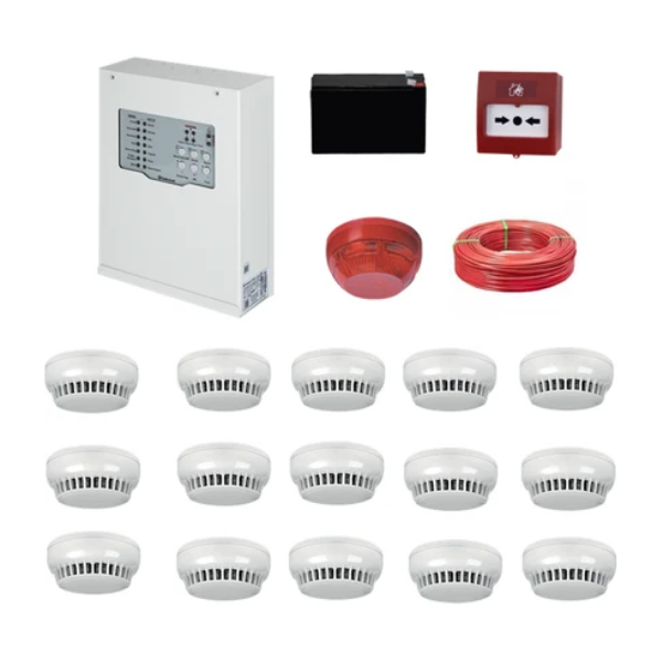 TeknimTeknim Konvansiyonel Sistem Yangın Alarm Seti 15 Li Kablo DahilTFP-312315KD