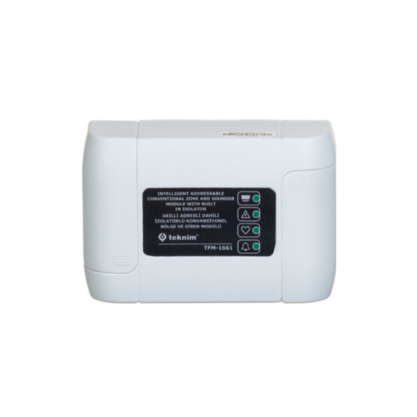 TeknimTeknim TFM-1221 Akıllı Adresli Dahili İzolatörlü Harici Beslemeli Siren Kontrol Modülü (Tek Giriş/Tek Çıkış) EN54-17/18 SertifikalıTFM-1221