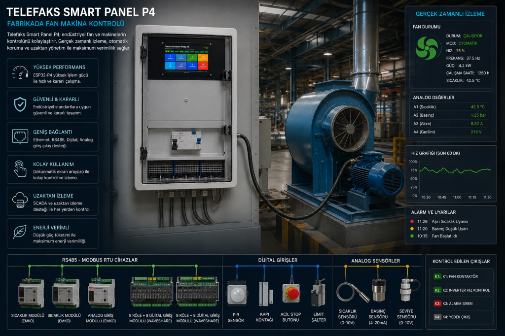Bill CounterTeleFaks Esp 32 P4 Smart AI Panel14599