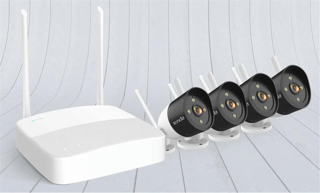 TENDATenda K4W-3TC 4 Kanal NVR Kayıt Cİhazı + 4 Adet Outdor Ip Wifi Bullet Kamera Set6932849434545
