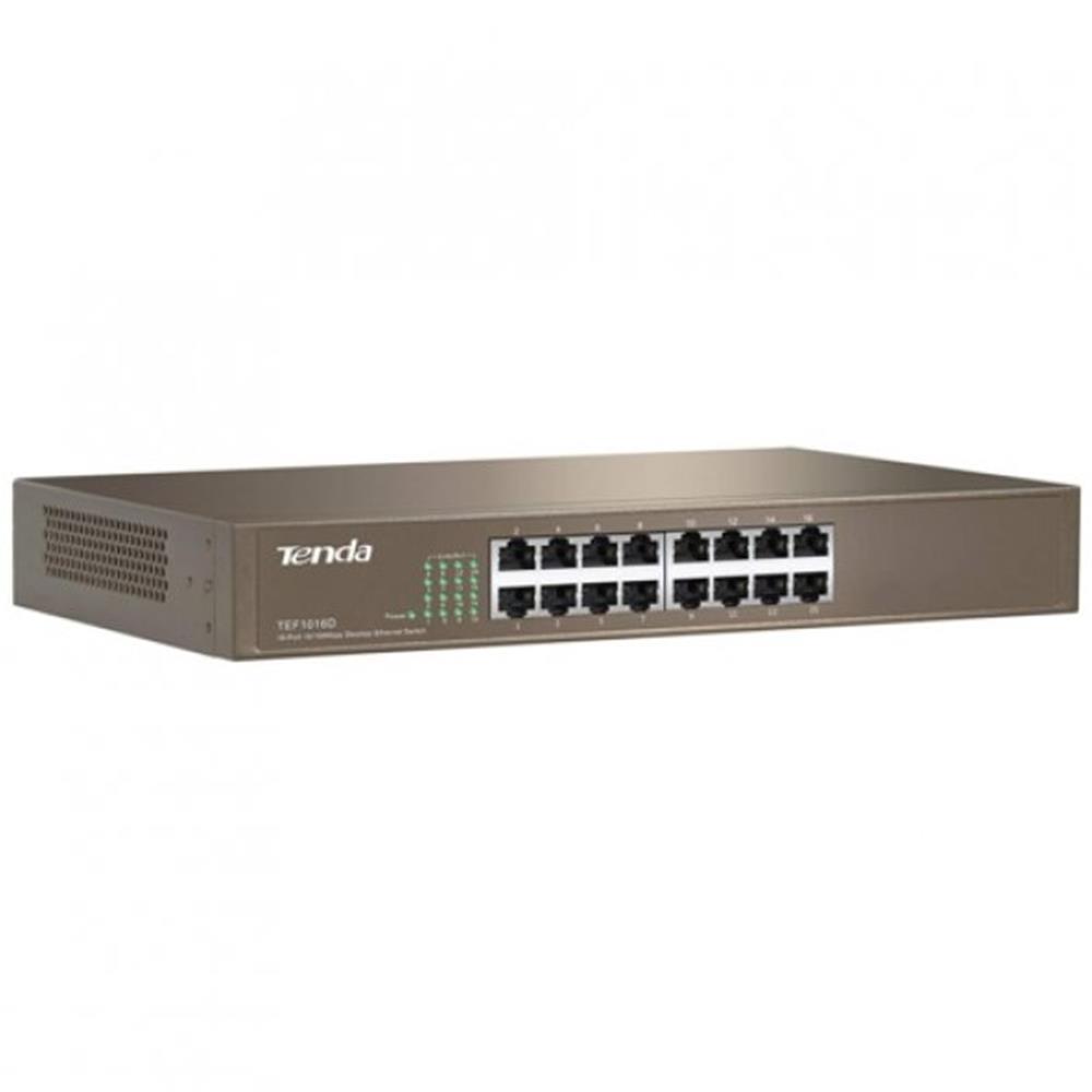 TENDATenda TEF1016D 16 Port 10-100 Mbps Switch Çelik Kasa Rack Mount6932849431148