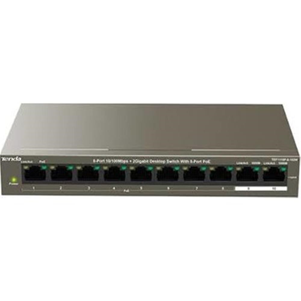 TENDATenda TEF1110P-8-63W 10 Port 8 Port Poe+ 10-100 + 2 Port 10-100 Switch6932849431704