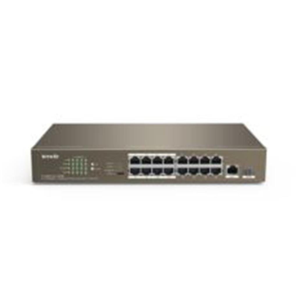TENDATenda TEF1118P-16-150W 16 Port Poe+ 10-100 Switch Çelik Kasa Rack Mount6932849431315