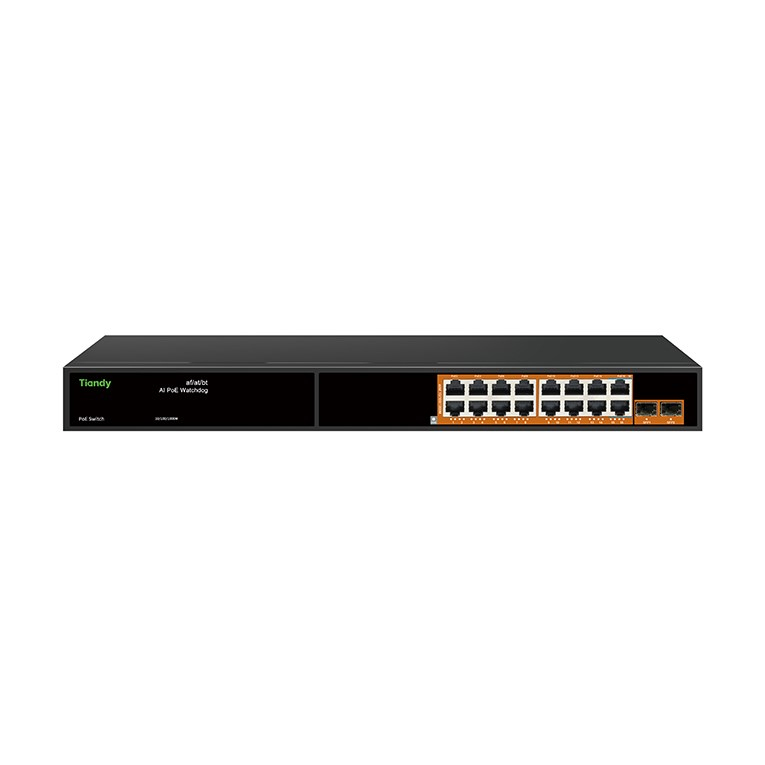 TiandyTiandy PS-1016G-2SFP 16 Port Yönetilmeyen Gigabit AI POE SwitchPS-1016G-2SFP