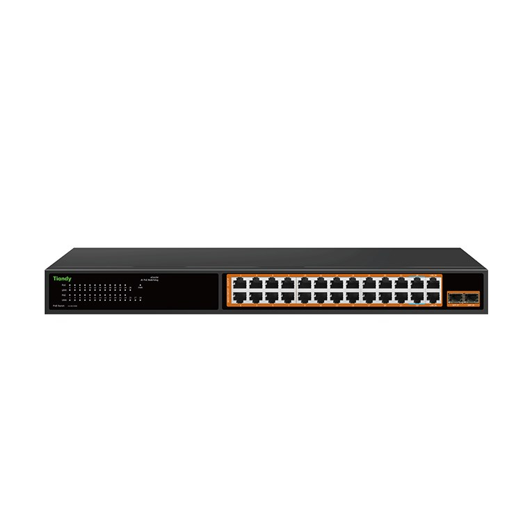 TiandyTiandy PS-1024G-2G2SFP 24 Port Yönetilmeyen AI  PoE SwitchPS-1024G-2G2SFP