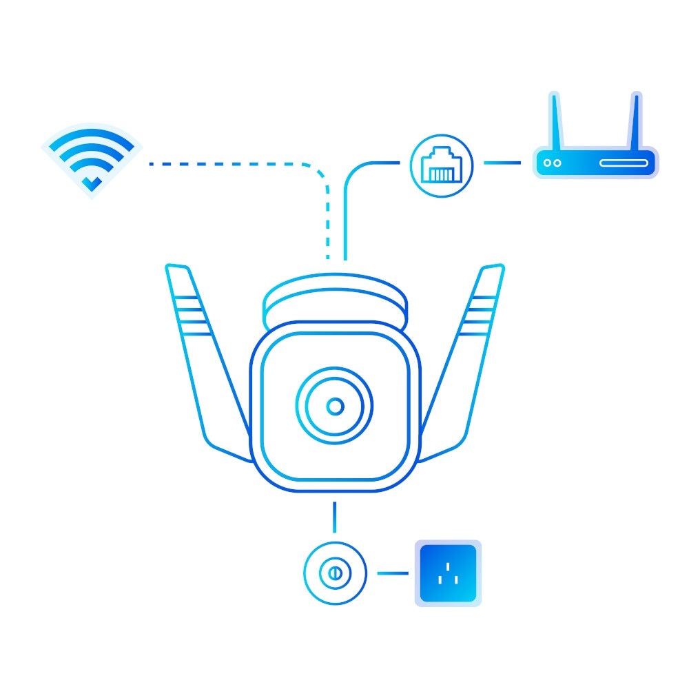 TP-LINKTP-Link Tapo TC65 2K Gece Görüşlü Wi-Fi Dış Mekan Kamera4897098687635