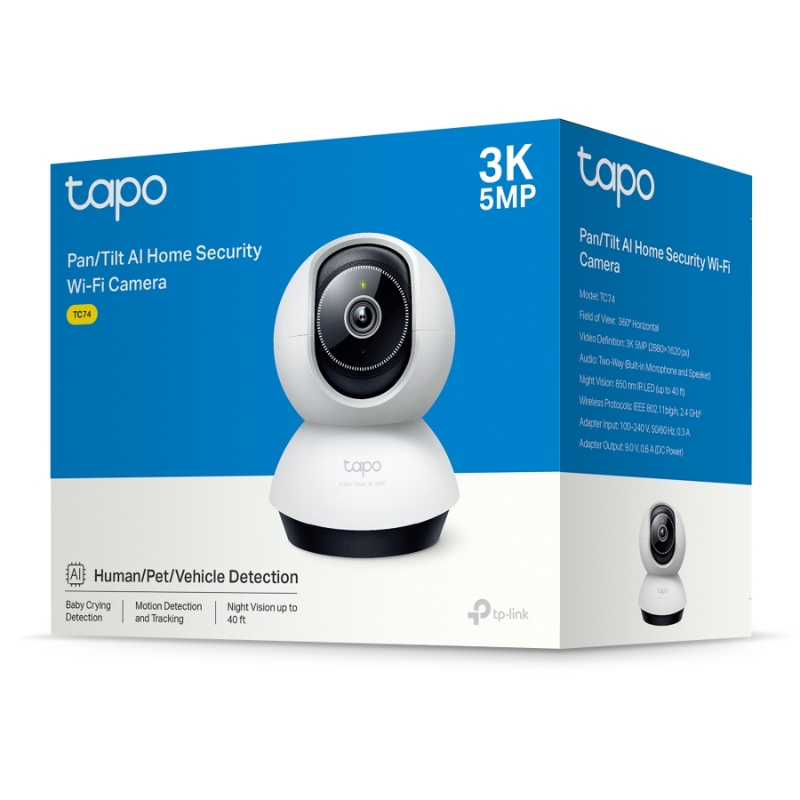 TP-LINKTP-Link TC74 Pan-Tilt AI Ev Güvenliği Wi-Fi Kamera8885021371702